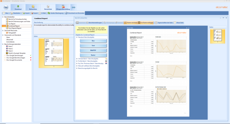 Schichtdickenmessgeräte Software ElcoMaster